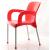Tuğra plastik sandalye kırmızı