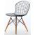 Emeco Ahşap Ayaklı Metal Sandalye Siyah