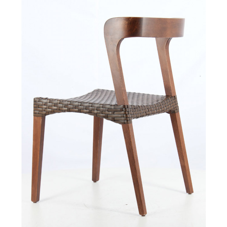 Aras Rattan Örgülü Modern Ahşap Sandalye