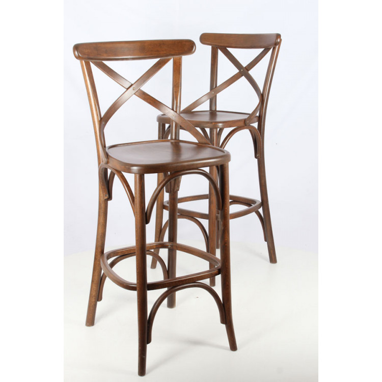 Patnos thonet ahşap bar sandalyesi cilalı