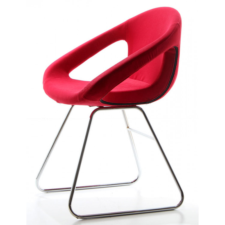 Melodi Krom Transmisyon Ayaklı Bekleme Koltuğu Kırmızı