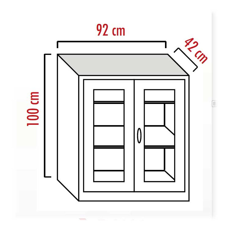 100 luk Camlı dosya dolabı