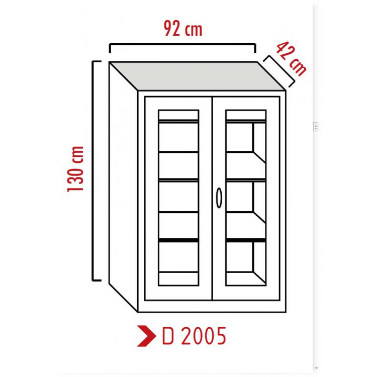 130'luk Camlı dosya dolabı