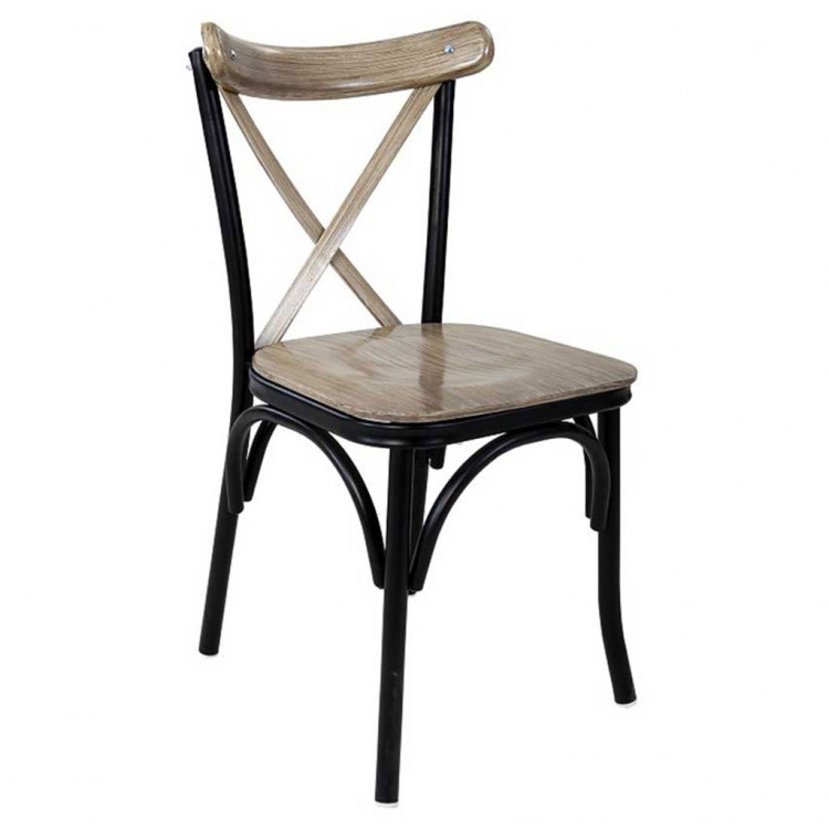 Paris Thonet Metal Sandalye Kırmızı Gri