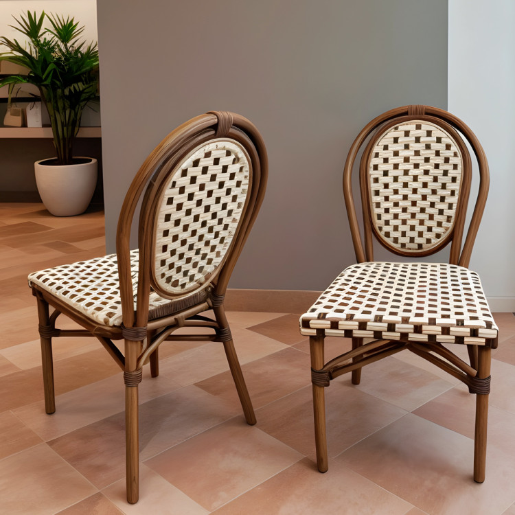 Calvert Desenli Rattan Sandalye 02