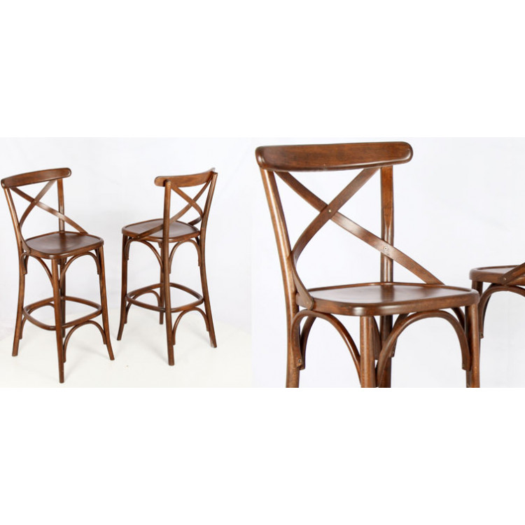 Patnos thonet ahşap bar sandalyesi cilalı