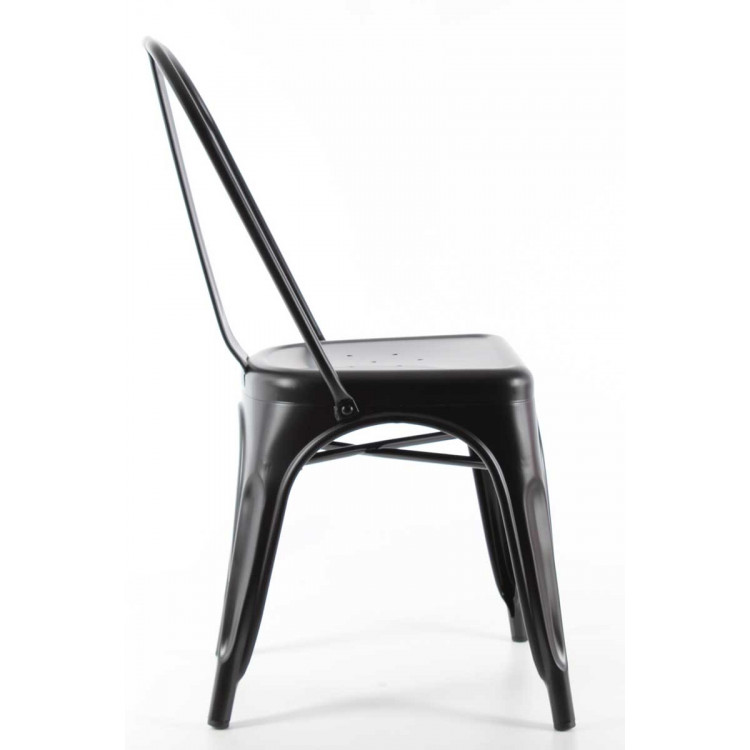 Tolix Kolsuz Metal Sandalye Siyah