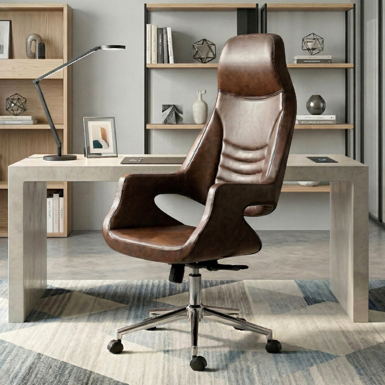 Wagner Müdür Ve Yönetici Koltuğu (Koyu Kahverengi Deri)
