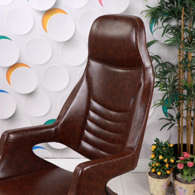 Wagner Müdür Ve Yönetici Koltuğu (Koyu Kahverengi Deri)