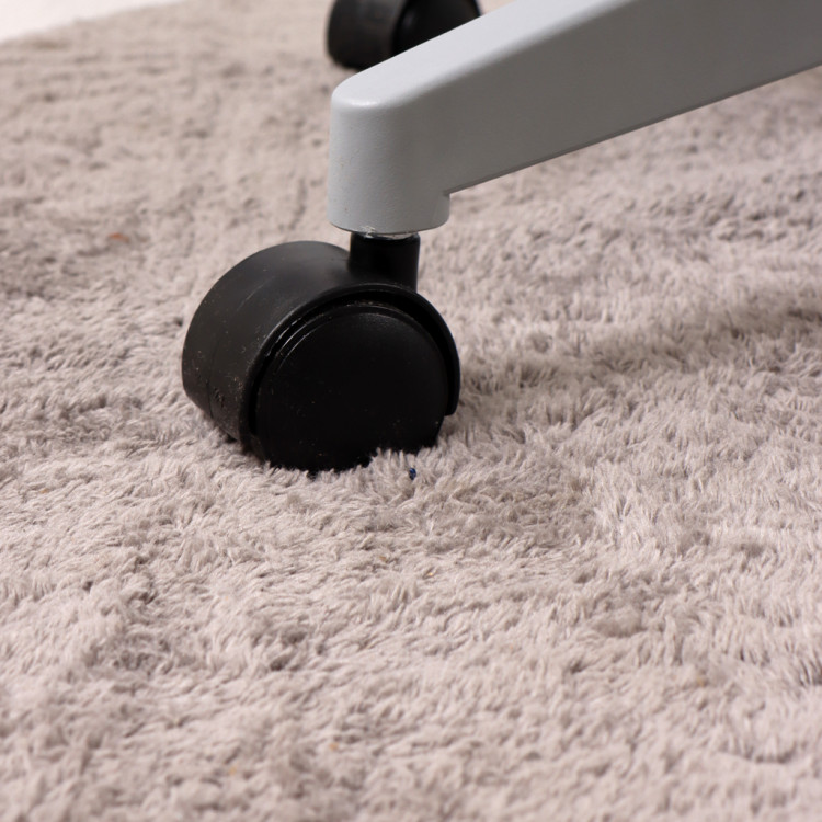 Tokyo Gri Plastik Ayaklı Çalışma Koltuğu (Pembe Lakos Kumaş)