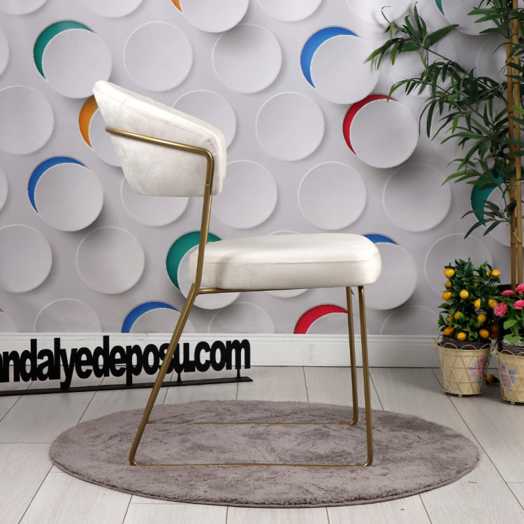 Mosley Eskitme Gold Metal Sandalye