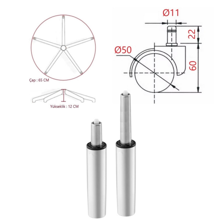 Ofis Koltuğu Yedek Parça Seti