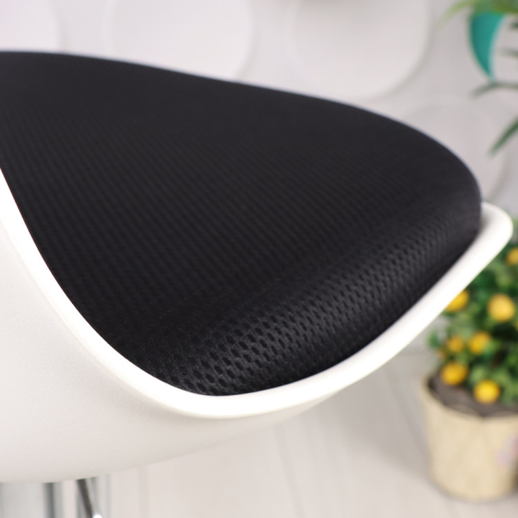 Tesla Krom Ayaklı Bar Sandalyesi (Beyaz Sırt Siyah Minder)