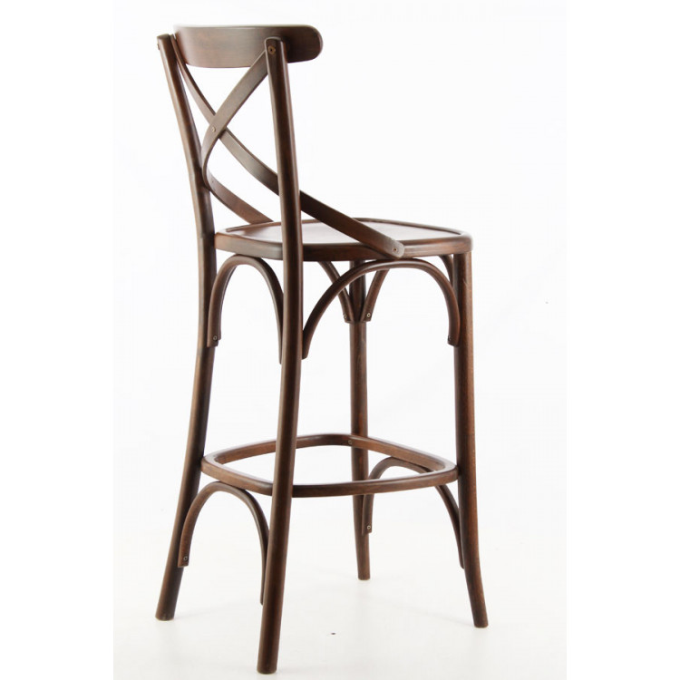 Patnos thonet ahşap bar sandalyesi cilalı