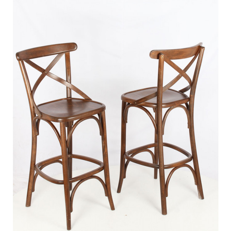 Patnos thonet ahşap bar sandalyesi cilalı