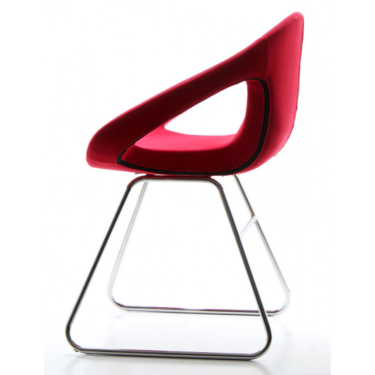 Melodi Krom Transmisyon Ayaklı Bekleme Koltuğu Kırmızı