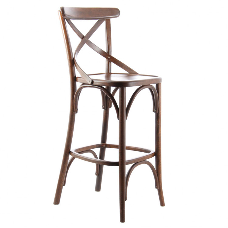 Patnos thonet ahşap bar sandalyesi cilalı