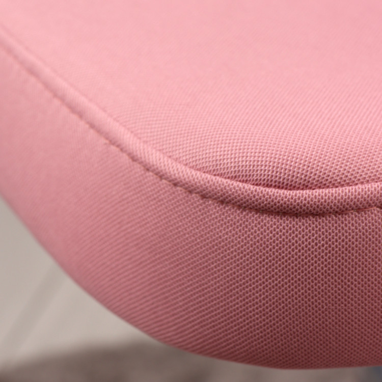 Luna Kapitoneli Çalışma Koltuğu (Pembe Lakos Kumaş, Krom Ayak )