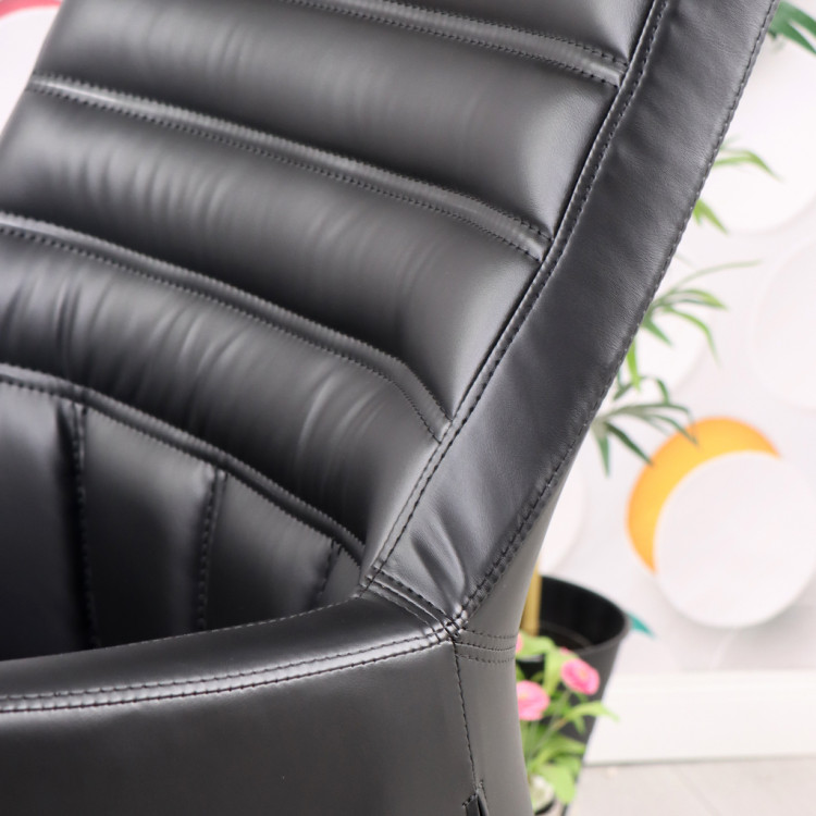 Lady Müdür Ve Yönetici Koltuğu Siyah Deri ( Özel üretim)