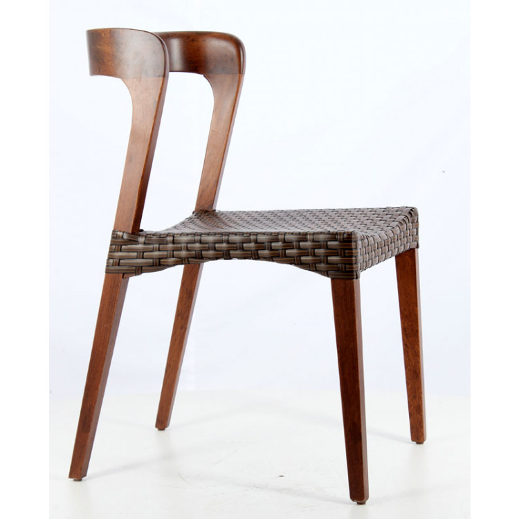 Aras Rattan Örgülü Modern Ahşap Sandalye