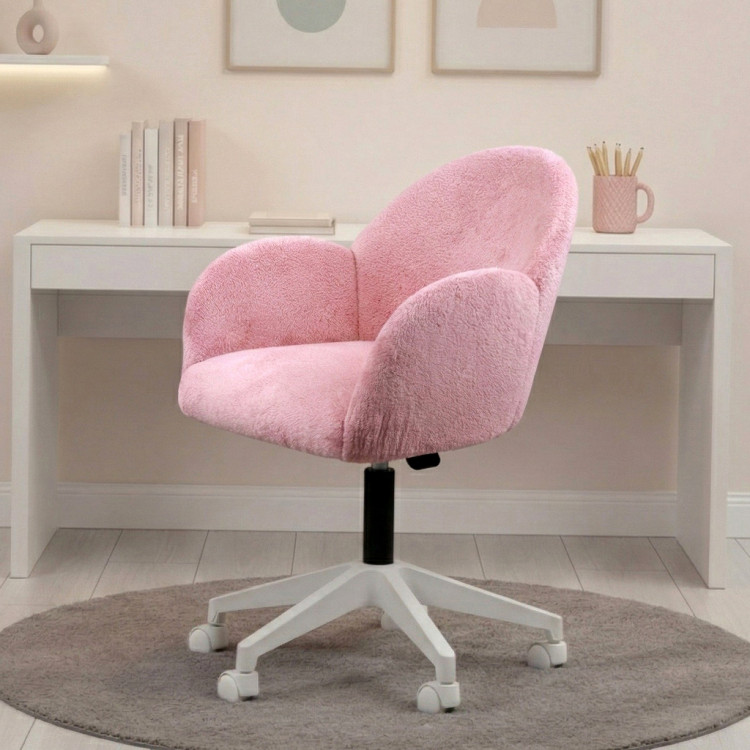 Bellasoft Çalışma Kotuğu Pembe Peluş Kumaş