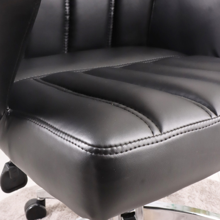 Lady Müdür Ve Yönetici Koltuğu Siyah Deri ( Özel üretim)