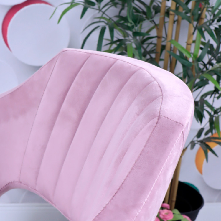 Fiesta Beyaz Plastik Ayaklı Çalışma Koltuğu ( Pembe Babyface Kumaş)