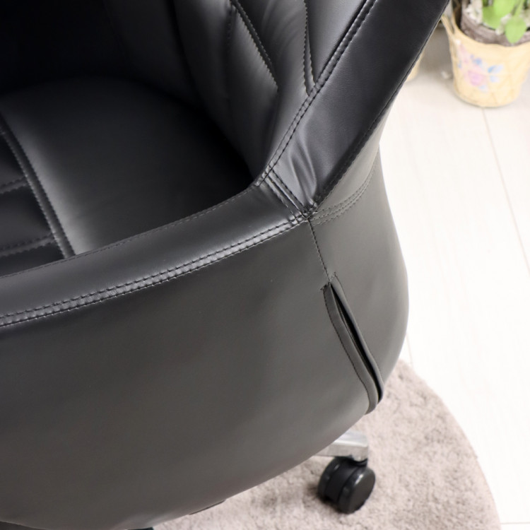 Lady Müdür Ve Yönetici Koltuğu Siyah Deri ( Özel üretim)