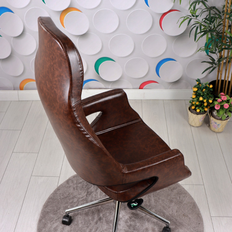 Wagner Müdür Ve Yönetici Koltuğu (Koyu Kahverengi Deri)