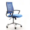 White Chrome Star Leg Working Chair Blue