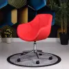Focus Computer and Work Chair Chrome Star Legs (Red Leather)