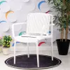 Solis Plastic Chair with Arms (White)
