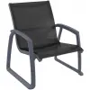 Skay Rattan Chair with Arms Anthracite