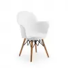Gora Wooden Cross-Legged Chair White