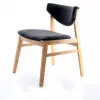 Ade leather wooden chair