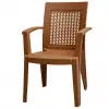 Maldive Plastic Chair with Arms Brown
