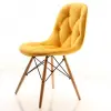 Aymes Wooden Chair with Rod Legs Mustard (Fabric 414)