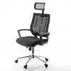 White Head Star Leg Study Chair Black
