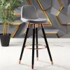 Gabriel Copper Color Coated Bar Chair (Lara 302 Linen)