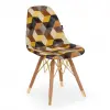 Eos Metal Gold Plated Wooden Chair
