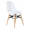 Aymes wooden legged chair white domestic