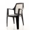 Orchid Arm Plastic Chair Brown