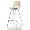 Rasko Eiffel chrome-legged bar chair 75 h (Leather 15)