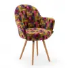 Gora Walnut Wooden Leg Chair ( Clourbox 7700 )