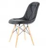 Aymes wooden chair with rod legs black