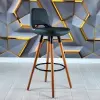 Rasko Fixed Leg Bar Chair (Matte Green Leather)