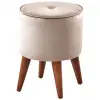 Round Petro Puff Walnut