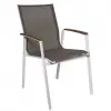 Sunny aluminum outdoor chair with armrest coffee