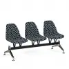 Eos Triple Black Painted Metal Leg Waiting Chair