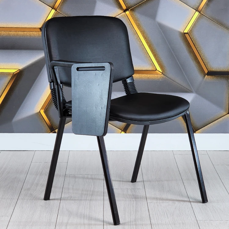 Form Hareketli Kollu Konferans Sandalyesi (Siyah Deri)